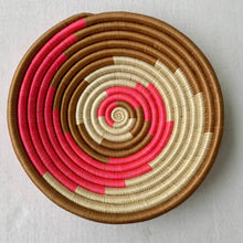 Load image into Gallery viewer, Tonga Baskets - Rwanda, pink, khaki and cream

