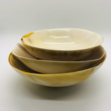 Load image into Gallery viewer, Ankole Horn Nesting Bowl Set (3) Ivory
