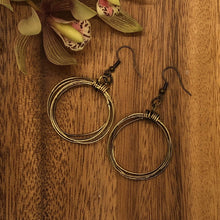 Load image into Gallery viewer, Lightweight Nested Brass Hoop Earrings 
