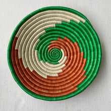 Load image into Gallery viewer, Tonga Baskets - Rwanda Terracotta Green Cream
