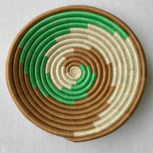 Load image into Gallery viewer, Tonga Baskets - Rwanda khaki green cream swirl
