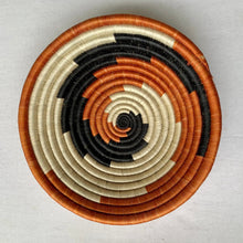 Load image into Gallery viewer, Tonga Baskets - Rwanda Black, orange, cream Swirl
