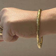 Load image into Gallery viewer, Hammered Solid Brass Bangle 
