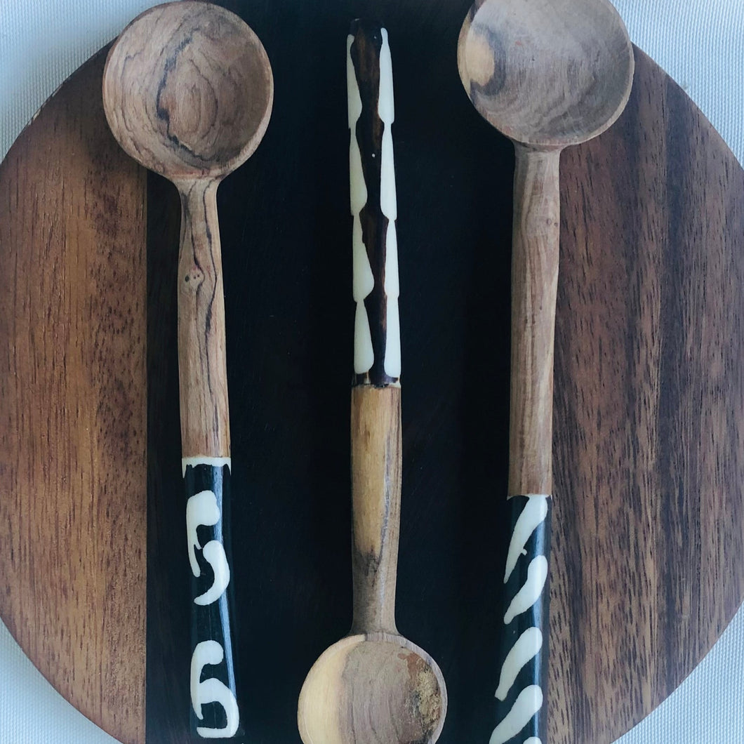 batik finish bone and wood petite spoon