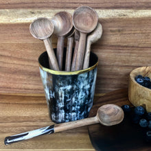 Load image into Gallery viewer, batik finish bone and wood petite spoon
