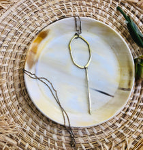 Load image into Gallery viewer, Artful Minimalist Brass Pendant Necklace

