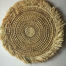 Load image into Gallery viewer, Natural Raffia Fringe Placemat Wall Decor
