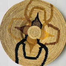 Load image into Gallery viewer, decorative wall art basketbaskets are very intricately woven making beautiful patterns, each African basket comes with a loop at the back to make it easy for wall hanging
